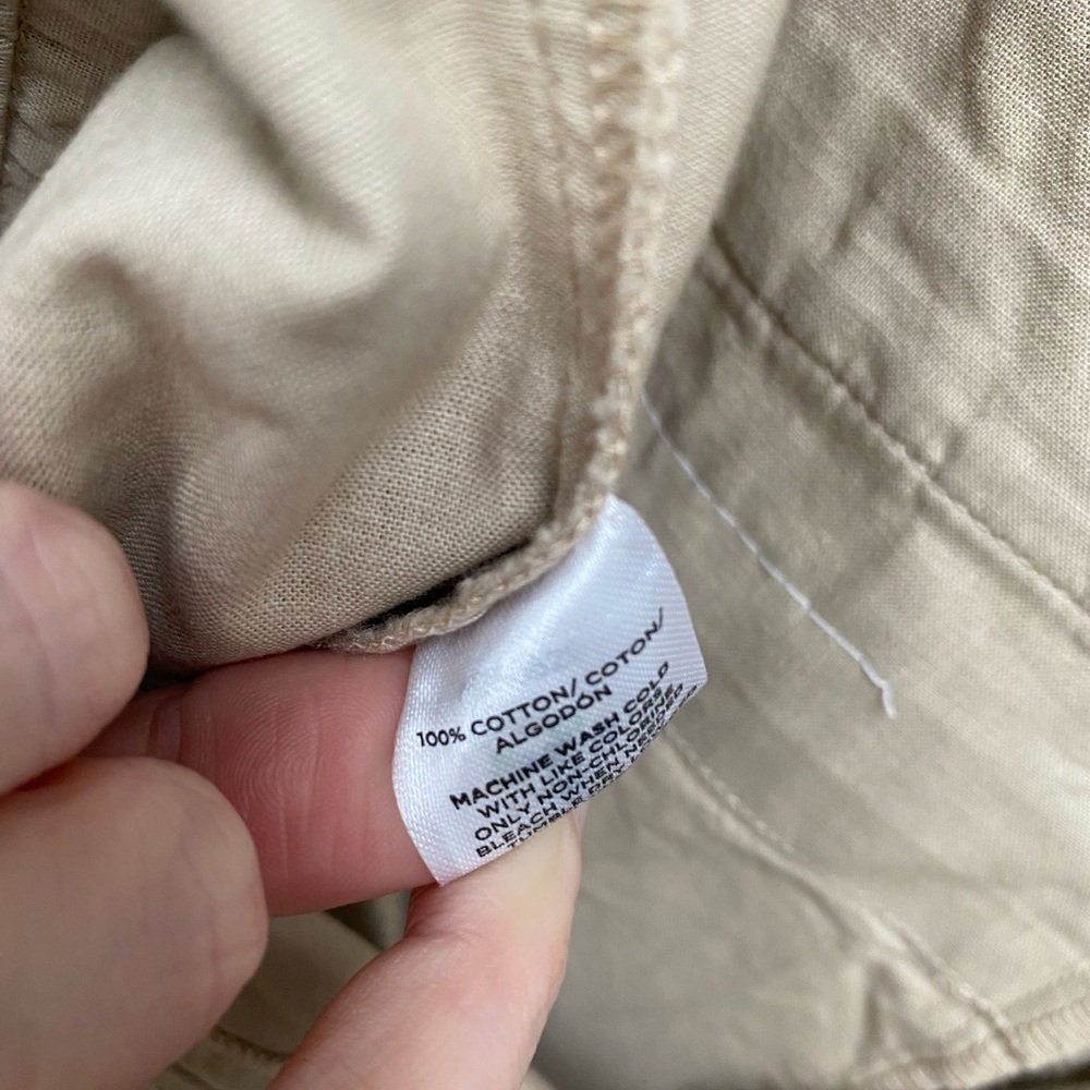 LOFT Poplin Wide Leg Pants in khaki - Picture 9 of 9